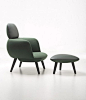 LOUNGE CHAIR + OTTOMAN BETTY PAR MAXDESIGN X CHRISTOPH JENNI