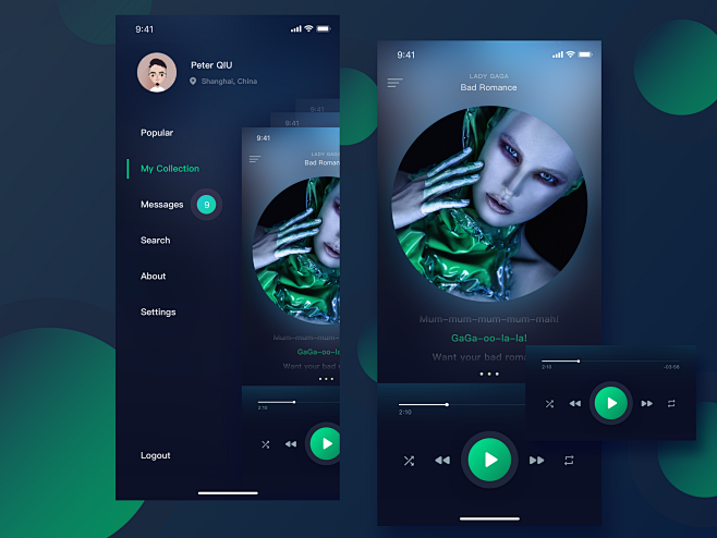 Music player app des...