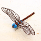 Felt embroidery dragonfly（Anaciaeschna martini） フェルト刺繍立体昆虫ブローチ・トンボ（マルタンヤンマ） by PieniSieni