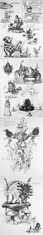 166 手绘画素材精灵童话人物铅笔稿线稿草图概念设定原画参考素材-淘宝网