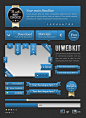 FREEBIES : UI Blue web kit    PSD