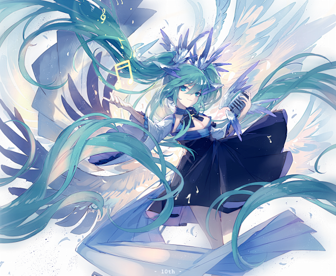 miku10thhappybirthdaymiku十周年生日快乐koepixivid64702696茶见可