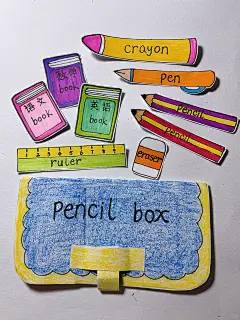 #三年级上册英语自制小书包 #英语教具书包