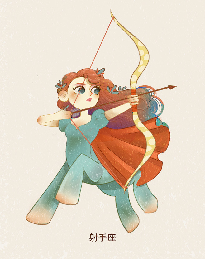 射手座人马座插画星座