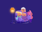 Family Night mobile app design agency lamp ux ui sofa illustration for children family illustration illustrator