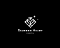 DiamondHeart珠宝店 珠宝店logo 钻石 黑白色 闪烁 奢侈品 商标设计  图标 图形 标志 logo 国外 外国 国内 品牌 设计 创意 欣赏