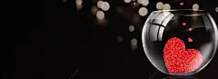 情人节梦幻黑色海报banner背景 爱情 玻璃 红色 背景 黑色 背景 设计图片 免费下载 页面网页 平面电商 创意素材