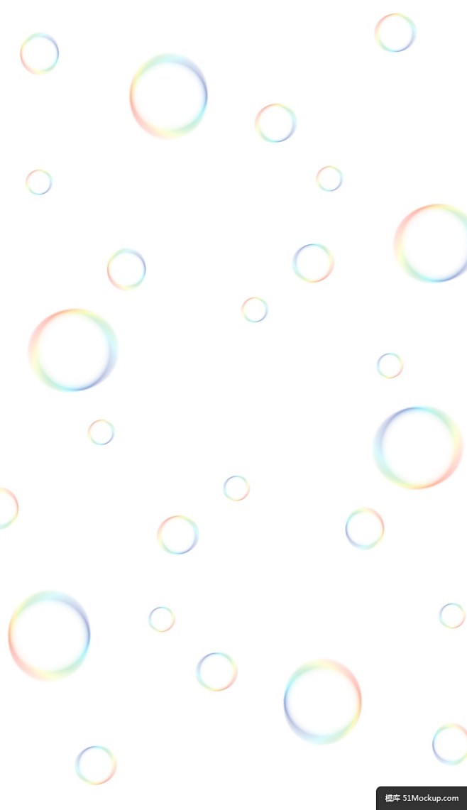 彩色气泡水泡模板免扣png