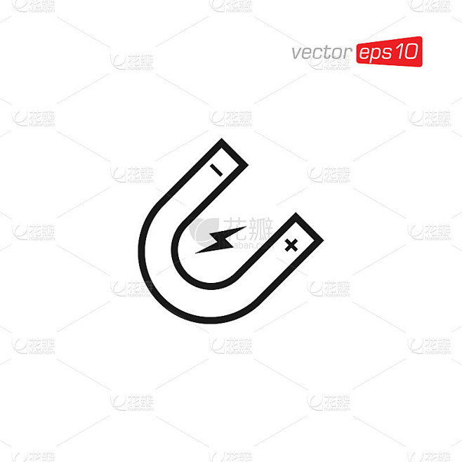 磁铁图标设计矢量模板