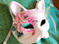 【定做】【赈早见】日式和风面具 手绘描银牡丹 狐狸 猫-淘宝网