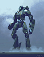 Early Jaeger Sketches, Stephen Zavala : Quick sketches of early Jaeger exploration ideas for Pacific Rim: Uprising.<br/>Production Designer: Stefan Dechant <br/>Developed at the ILM Art Department <br/>Pacific Rim: Uprising 2018 © Legend
