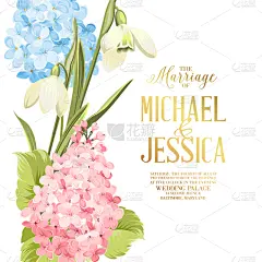 请柬,婚礼,结婚请柬,新娘,季节,粉色,绿色,可爱的,华丽的,概念
