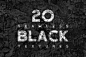 20 Seamless Black Textures 一批黑色无缝拼接图案下载 :  