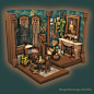 This may contain: an image of a doll house with furniture