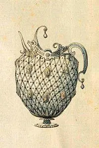 文艺复兴时期金银器，彩铅作品CCI中国动漫插画@北坤人素材