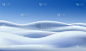 真实的冬季背景与雪原和蓝色的天空。