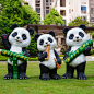 户外创意可爱熊猫雕塑仿真树脂动物花园庭院公园草坪别墅装饰摆件-淘宝网