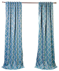 Seville Dusty Teal Blackout Curtain Single Panel contemporary-curtains