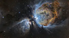 点击来源直接获取大图文件 |超新星星云和恒星构成的太空宇宙背景插画，神秘宇宙熠熠生辉