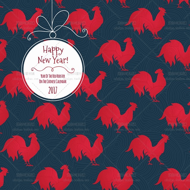 22号金色鸡年春节新年banner贺卡图...