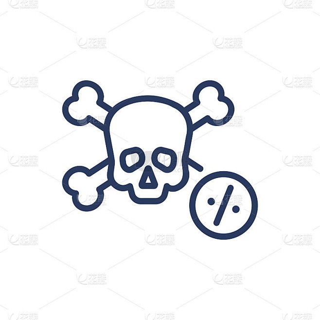 疾病死亡率细线图标