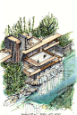 地标建筑的精美轴测图 ​​​​
