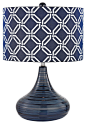 21" Peebles Ceramic Table Lamp, Navy Blue - transitional - Table Lamps - ELK Group International