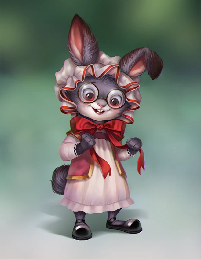 bunny rabbit Character animal art funny-花瓣网