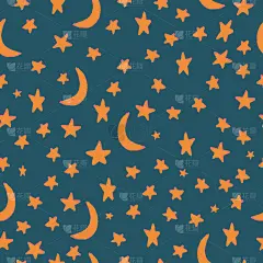 星月无缝图案