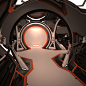 sci fi spaceship corridor interior max