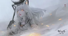 明日方舟-白面鸮插画图片壁纸