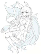 分享一下p站画师はる雪的日漫线稿，临摹勾线的优质素材~~~