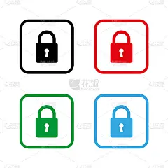 锁定颜色矢量图标