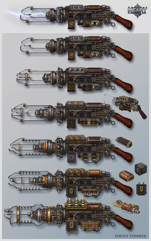 蒸汽朋克枪械设计俄罗斯概念设计师sergeytsimmer作品欣赏腾讯游戏