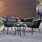 Bangor 3pc Metal Mesh & Faux Wood Patio Chat Set - Project 62™ - image 1 of 7