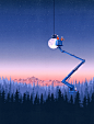 creative graphic design  ILLUSTRATION  Illustrator panorama road sport-2