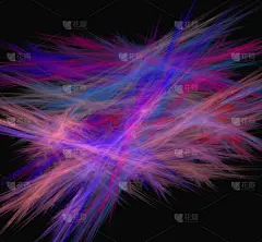 紫蓝线背景。幻想的分形结构。数字艺术。3 d渲染。计算机生成图像。