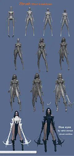 vahid-ahmadi-blue-eys-girl-vahid-ahmadi-zbrush-workflow