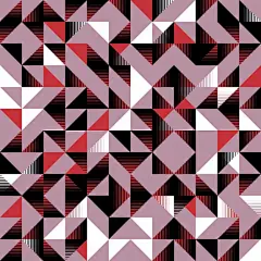 抽象三角形几何多边形孟菲斯风格无缝平铺花纹图案矢量图设计素材