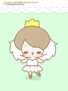 【丢丢&amp;呆呆】、Q版、卡通、动漫、可爱、萌、芭蕾、小天鹅、白天鹅、舞蹈、插画、原创、丢丢&amp;呆呆