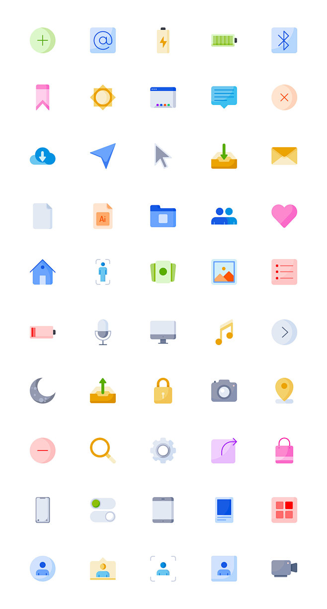 扁平用户界面元素图标ui设计图标设计sketchui设计icon图标