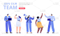 Creative team characters. Join our team concept.