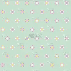矢量花无缝图案，模糊，柔和效果。