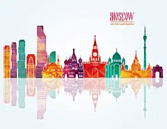 地标建筑背景海报背景大全矢量图平面广告 手绘 设计图片 免费下载 页面网页 平面电商 创意素材
