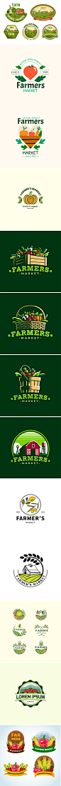 手绘农业农场农产品水果蔬菜麦穗logo标志图标插画AI矢量设计素材-淘宝网