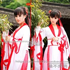 古装 cospaly 服装 红白 古风cos 女 白娉婷云歌叶海花水冰依君拂-淘宝网