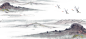 中国古风水墨山水免扣PNG透明图片 插画后期美化PS设计素材 (130)