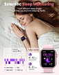 RUXINGX Smartwatch Damen mit 1000mAh Akku, 100 Tage Ultralange Standby, 1.83" Fitness Tracker Herzfrequenz/SpO2/Schlaf, 120+Sportmodi, IP68 Fitnessuhr Telefonfunktion Schrittzähler Android iOS Rosa: Amazon.de: Elektronik & Foto
