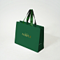 高級感のある深いグリーンの紙袋 デザインストア | オリジナルパッケージのベリービー