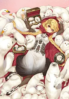 日本插画师画风相当精致的一组插画作品！华丽繁复风格的视觉大作